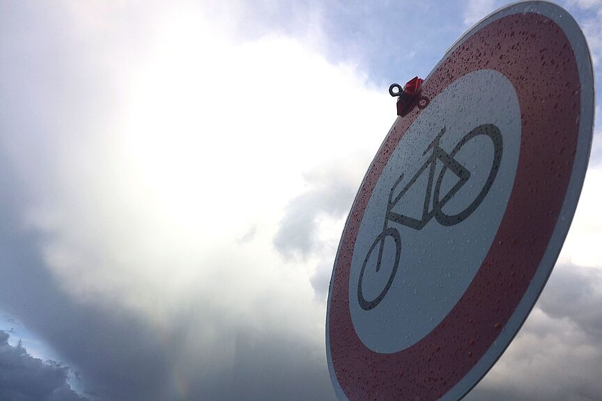 Fahrrad verboten Verkehrszeichen Fahrrad verboten